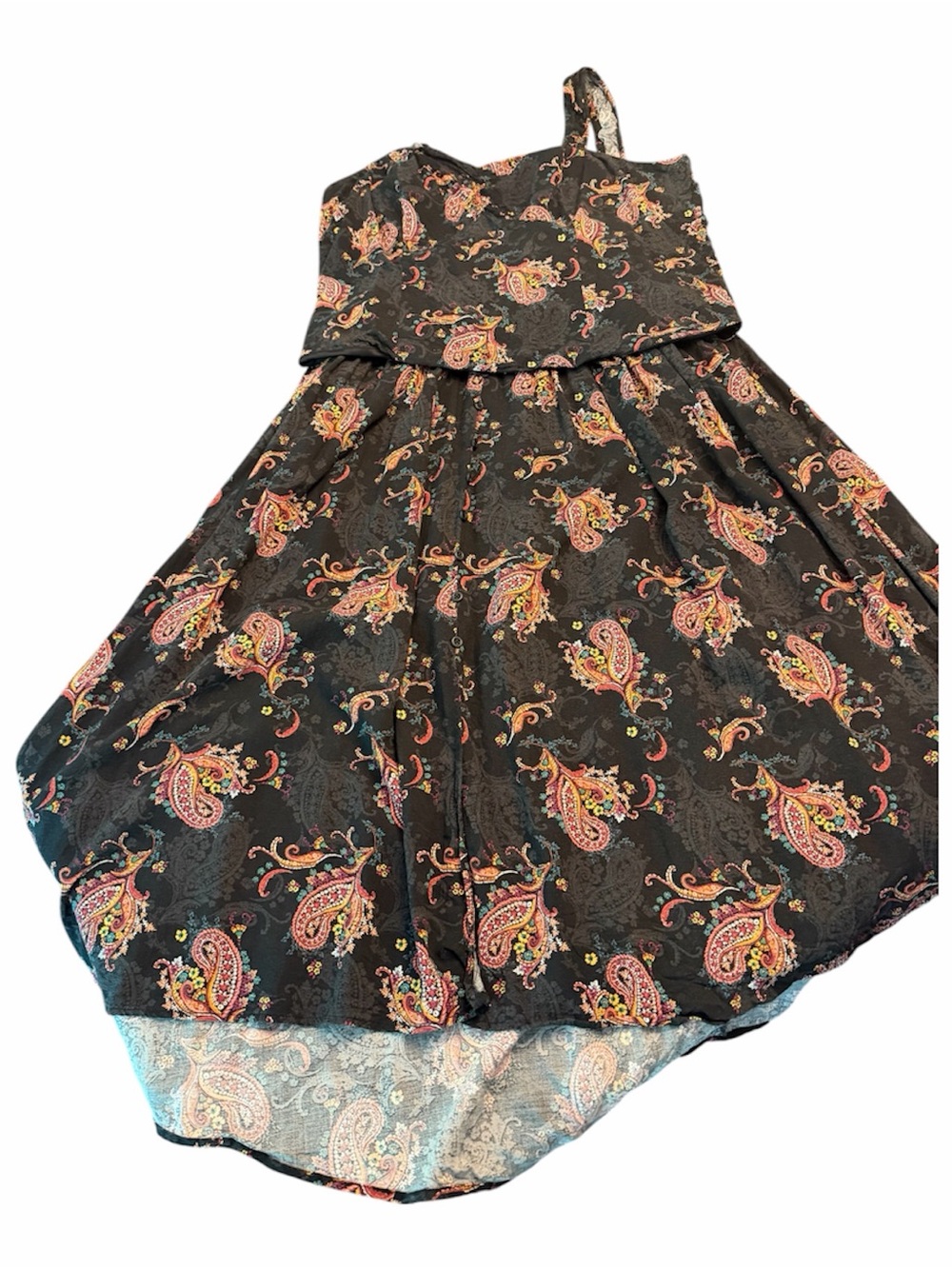 Torrid Black Paisley Maxi Skirt With Matching Top sz2 US sz16/18